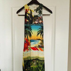 Alice + Olivia Multi Color Maxi Dress Island Colorful